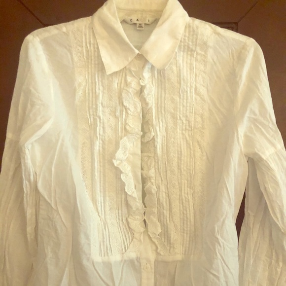 CAbi White button-up blouse - Picture 1 of 2